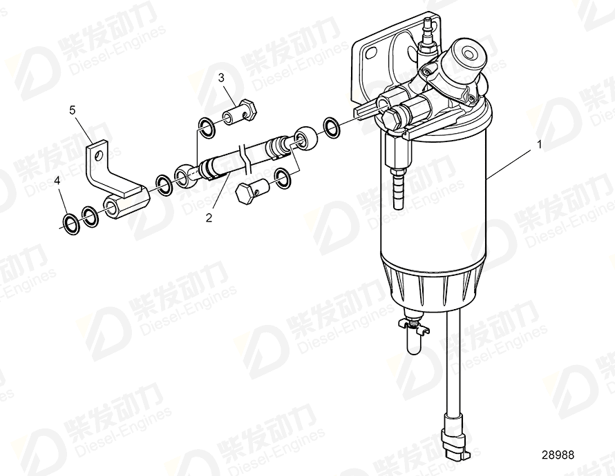 volvo penta Fuel hose 22299497 Drawing volvo penta Fuel hose 22299497 Drawing